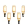 LUEDD 5er-Set E14 Dimmbare LED-Glühbirnen Gold T25 4W 300 lm 2200K