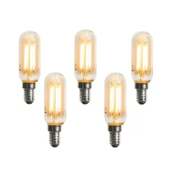 LUEDD 5er-Set E14 Dimmbare LED-Glühbirnen Gold T25 4W 300 lm 2200K