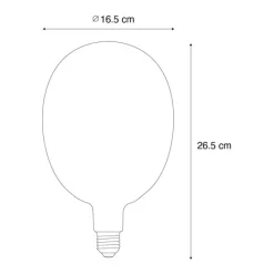 LUEDD 5er-Set E27 Dimmbare LED-Glühbirnen G170 Braun 4,9W 130 lm 1800K