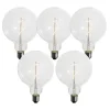 LUEDD 5er-Set E27 Dimmbare LED-Glühbirnen Spiralfilament G125 4W 270 lm 2200K