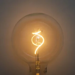 LUEDD 5er-Set E27 Dimmbare LED-Glühbirnen Spiralfilament G125 4W 270 lm 2200K