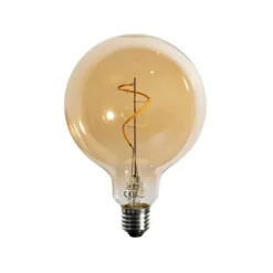 LUEDD 5er-Set E27 Dimmbare LED-Glühbirnen Spiralfilament Gold G125 4W 270 lm 2200K