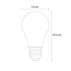 LUEDD 5er-Set E27 LED-Glühbirnen A60 Klar 3W 320 lm 2700K