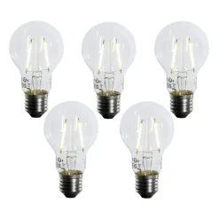 LUEDD 5er-Set E27 LED-Glühbirnen A60 Lux Sensor 2,5W 250 lm 3000K