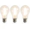 LUEDD 3er-Set E27 LED-Lampe A67 klar 8W 1055 lm 2700K