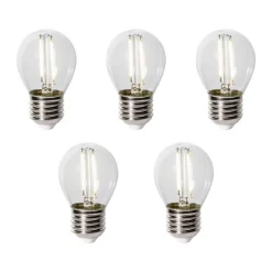 LUEDD 5er-Set E27 LED-Lampen P45 Dämmerungssensor 3W 250 lm 3000K