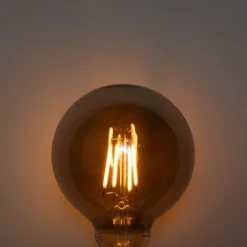 LUEDD 5er-Set E27 3-Stufen-Dimmbare LED-Glühbirnen Rauch G95 4W 200 lm 1900K