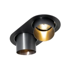 QAZQA 6er-Set Einbaustrahler Gunmetal GU10 70mm Schwenkbar 2-flammig - Installa