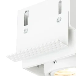 QAZQA 3er-Set Einbaustrahler weiß GU10 schwenkbar randlos 2-flammig - Oneon