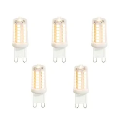LUEDD 5er-Set G9 LED-Lampen Klar 3,5W 480 lm 2700K