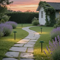 QAZQA 4er-Set grüne Erdspießstrahler inkl. LED IP44 Solar - Mushroom