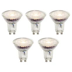 LUEDD 5er-Set GU10 50mm Dimmbare LED-Lampen Klar 4,9W 430 lm 2700K