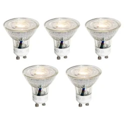 LUEDD 5er-Set GU10 50mm LED-Glühbirnen Klar 3W 230 lm 2700K