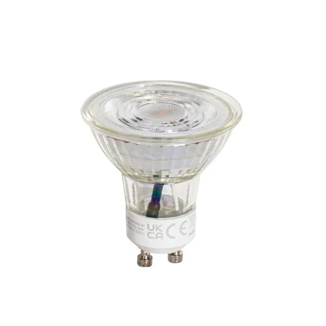 LUEDD 5er-Set GU10 50mm 3-Stufen-Dimmbare Kelvin LED-Lampen Klar 4,5W 380 lm 2000-2700K