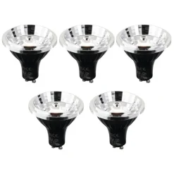 LUEDD 5er-Set GU10 3-Stufen-Dimmbare Kelvin LED-Lampen 70mm 6W 500 lm 2200 - 3600K
