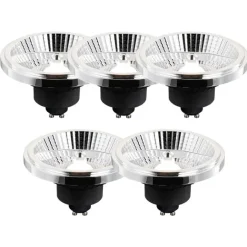 LUEDD 5er-Set GU10 3-Stufen-Dimmbare Kelvin LED-Lampen AR111 10W 800 lm 2700 - 3700K