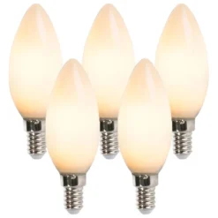 LUEDD 5er-Set LED-Kerzenlampe E14 2W 180 Lumen 2350K nicht dimmbar