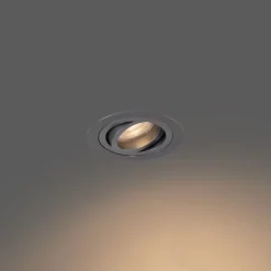 QAZQA 6er-Set moderne Einbaustrahler Gunmetal GU10 50mm rund schwenkbar - Rondoo