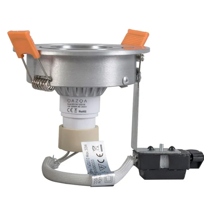 QAZQA 6er-Set moderne Einbaustrahler Stahl - Rondoo