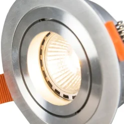 QAZQA 6er-Set moderne Einbaustrahler Stahl - Rondoo