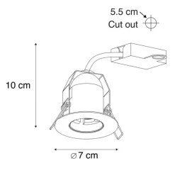 QAZQA 6er-Set moderne Einbaustrahler schwarz - Insight