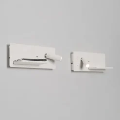 QAZQA Professional 2er-Set Wandleuchten weiß inkl. LED mit USB und Induktionsladegerät - Riza