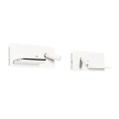 QAZQA Professional 2er-Set Wandleuchten weiß inkl. LED mit USB und Induktionsladegerät - Riza