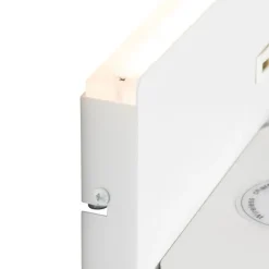 QAZQA Professional 2er-Set Wandleuchten weiß inkl. LED mit USB und Induktionsladegerät - Riza