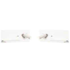 QAZQA Professional 2er-Set Wandleuchten weiß inkl. LED mit USB und Induktionsladegerät - Riza