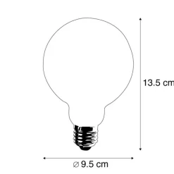 LUEDD Filament LED Lampe G95 5W 2200K Gold dimmbar