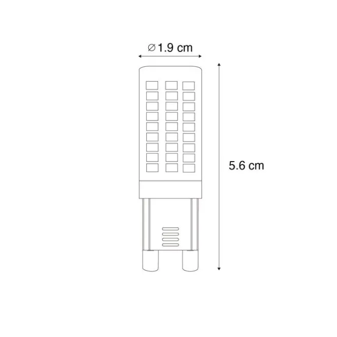 LUEDD G9 3-Stufen dimmbare LED-Lampe Opal 4,5W 500LM 2700K