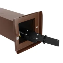 QAZQA Gartenleuchte Rostbraun 80 cm mit Steckdose IP44 - Malios