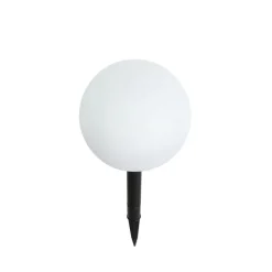 QAZQA Gartenleuchte weiß 20 cm inkl. LED IP44 Solar RGBW - Ludger