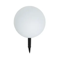 QAZQA Gartenleuchte weiß 25 cm inkl. LED IP44 Solar RGBW - Ludger