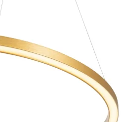 QAZQA Professional Goldene Pendelleuchte 80cm inkl. LED 3-stufig dimmbar - Girello