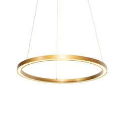 QAZQA Professional Goldene Pendelleuchte 60cm inkl. LED 3-stufig dimmbar - Girello