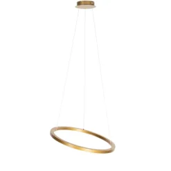 QAZQA Professional Goldene Pendelleuchte 60cm inkl. LED 3-stufig dimmbar - Girello
