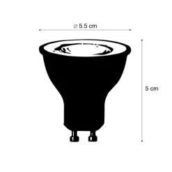 LUEDD GU10 LED-Lampe 50mm Opal 8,5W 950 lm 3000K