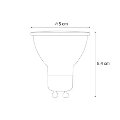 LUEDD GU10 50mm LED-Glühbirne klar 3W 200 lm 2200K