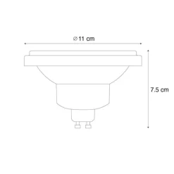LUEDD GU10 3-Stufen Dimmbare Kelvin LED Lampe AR111 10W 800 lm 2700 - 3700K