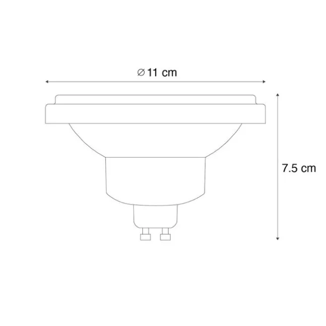 LUEDD GU10 3-Stufen Dimmbare Kelvin LED Lampe AR111 10W 800 lm 2700 - 3700K