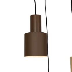 Trio Leuchten Hängelampe aus Bronze mit Taupe und Beige, 3-flammig – Ans