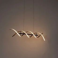 Trio Leuchten Hängelampe Gold inkl. LED 3-stufig dimmbar in Kelvin - Henk