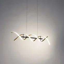 Trio Leuchten Hängelampe Gold inkl. LED 3-stufig dimmbar in Kelvin - Henk