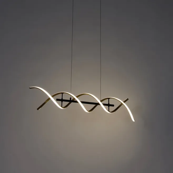 Trio Leuchten Hängelampe Gold inkl. LED 3-stufig dimmbar in Kelvin - Henk