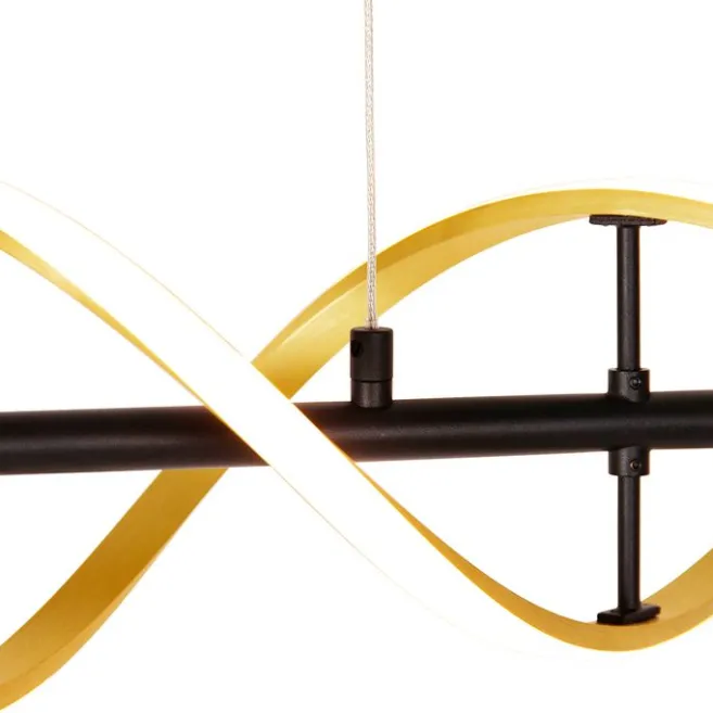 Trio Leuchten Hängelampe Gold inkl. LED 3-stufig dimmbar in Kelvin - Henk