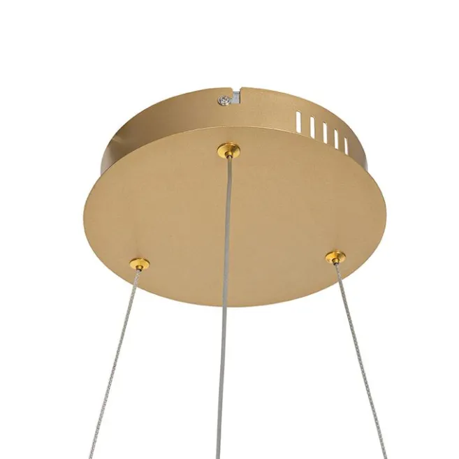 QAZQA Hängelampe gold inkl. LED 3-Stufen dimmbar 3-flammig - Rondas