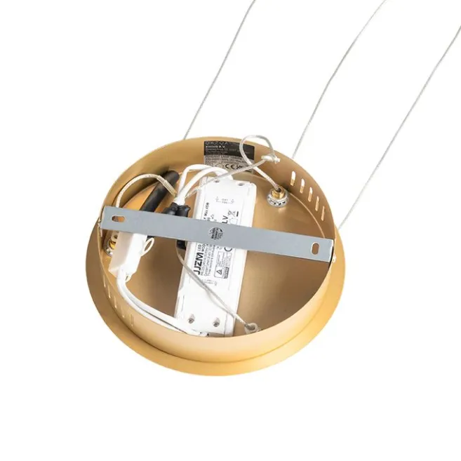 QAZQA Hängelampe gold inkl. LED 3-Stufen dimmbar 3-flammig - Rondas