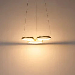 QAZQA Hängelampe gold inkl. LED 3-Stufen dimmbar 3-flammig - Rondas