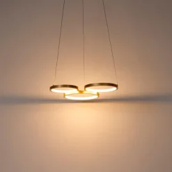 QAZQA Hängelampe gold inkl. LED 3-Stufen dimmbar 3-flammig - Rondas